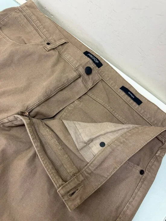 Proof Rover Pants Mens 38X34 Straight Canvas Jeans Brown Hiking Work Huckberry - Picture 3 of 13